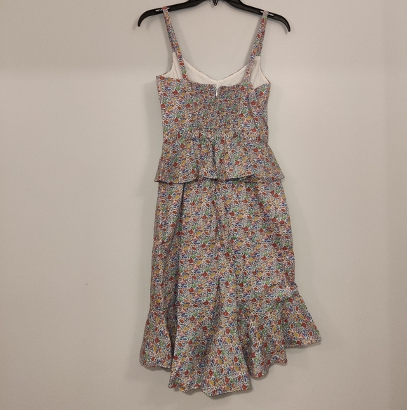 J. Crew Multicolor Floral Peplum Midi Dress - Picture 4 of 6